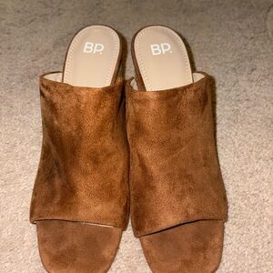 BP / Nordstrom Women's Tan Suede Mules